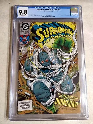 Buy Superman The Man Of Steel 18 CGC 9.8 1st Print Doomsday Death 1992 • 197.64£