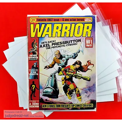 Buy Warrior UK Comic Bags ONLY Fits A4 Comics [more Sizes In Stock] A4 X 10 • 9.99£