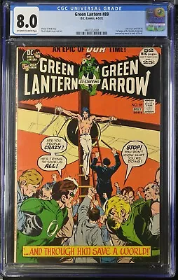 Buy Green Lantern Green Arrow #89 Cgc 8.0 Ow/w High Grade Bronze Age Dc Neal Adams • 79.06£