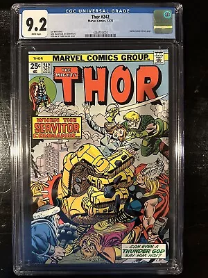 Buy The Mighty Thor #240 CGC 9.2 (Marvel 1975)  White Pages!  Zarrko! • 90.92£