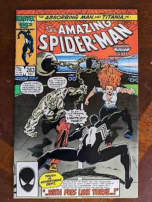 Buy Amazing Spider-Man #283 NM- Marvel 1986 Glossy! Absorbing Man Titania Free Ship! • 13.43£