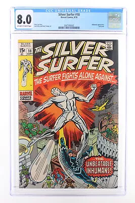 Buy Silver Surfer #18 - Marvel Comics 1970 CGC 8.0 Inhumans Appearance. Last Issue. • 141.52£