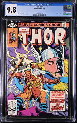 Buy Thor #294 Cgc 9.8 White Pages // Origin Of Odin Marvel Comics 1980 • 220.74£
