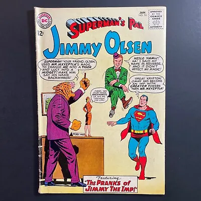 Buy Superman's Pal Jimmy Olsen 74 Silver Age DC 1964 Curt Swan Cover Mxyzptlk Comic • 12.02£