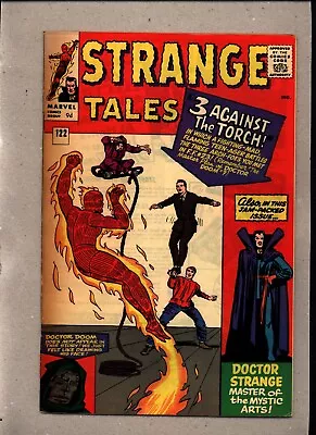 Buy Strange Tales #122_july 1964_vf Minus_human Torch_doctor Strange_silver Age Uk! • 1.20£