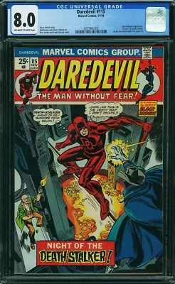 Buy Daredevil 115 Cgc 8.0 Oww Pages Ad Of Hulk 181 Death Of Death Stalker L6 • 103.89£