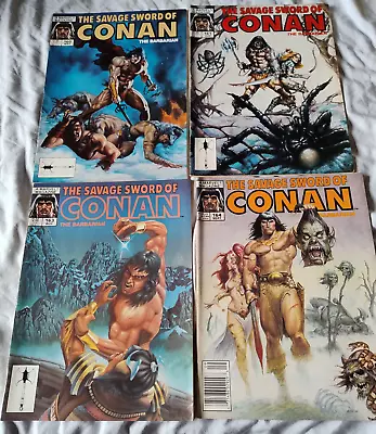 Buy Savage Sword Of Conan #160, 161, 163 & 164  Marvel Comics /Curtis Magazines 1989 • 5.99£