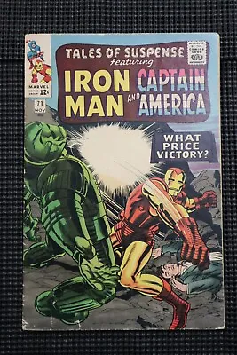 Buy 1965 Tales Of Suspense 71 Marvel Comics 11/65:Captain America,12¢ Iron Man Cover • 27.06£