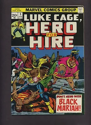 Buy Hero For Hire 5 (FN) 1st App Black Mariah! Luke Cage Power Man 1973 Marvel S086 • 16.24£
