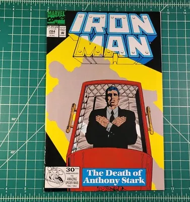 Buy Iron Man #284 (1992) Death Of Tony Stark 1st James Rhodes Wears War Machine • 19.98£