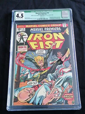 Buy Marvel Premiere #15 - May 1974 - Marvel Comics - CGC 4.5 - 1st Iron Fist • 226.35£