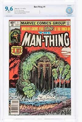 Buy 🔥MAN-THING #1 NEWSSTAND CBCS 9.6 WHITE PAGES MARVEL 1979 Michael Fleisher Story • 55.17£