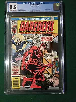 Buy Daredevil #131 CGC 8.5 Marvel 1976 1st New Bullseye Nice • 312.29£