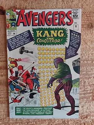 Buy The AVENGERS # 8 1st APPEARANCE Of KANG The CONQUEROR.  PENCE 1964 KEY • 500£