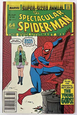 Buy Spectacular Spider-Man Annual #8 Newsstand • Gwen Stacy Cover! (Marvel 1988) • 2.36£