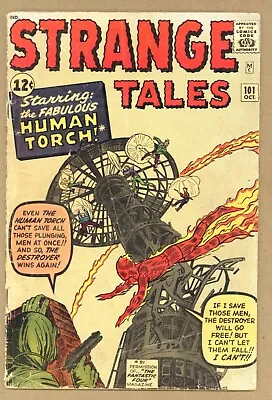 Buy Strange Tales 101 GVG Kirby! HUMAN TORCH Begins! Thing! 1962 Marvel Comics T609 • 213.68£