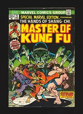 Buy Special Marvel Edition # 15 - 1st Shang-Chi Master Of Kung Fu VG/Fine Cond. • 130.09£