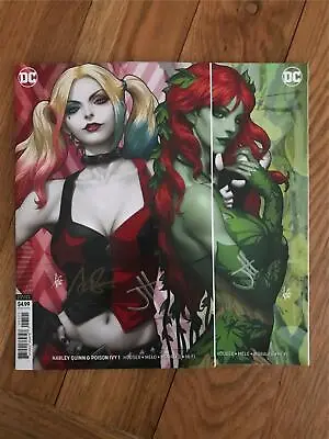 Buy Harley Quinn & Poison Ivy #1 Cover B&C Signed Jody Houser & Stanley  Artgerm Lau • 75£