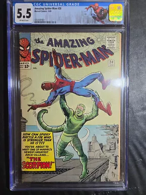 Buy Amazing Spider-man #20 Cgc 5.5 / 0w / 1st App. Scorpion / Cust. Label/ Bright!! • 632.49£