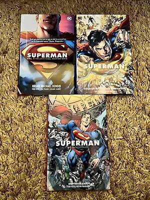Buy Superman Bendis Lot Of 3 Hardcover DC Comics • 6£
