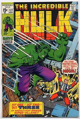 Buy Incredible Hulk 127 VF+ 8.5 Marvel 1970 Mogol Herb Trimpe • 56.77£