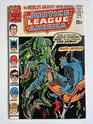 Buy Justice League Of America 87 F+ 1971 DC Comics Adams Batman • 47.44£