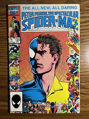 Buy The Spectacular Spider-man 120 Beachum 25th Anniversary Cover Marvel 1986 • 7.16£