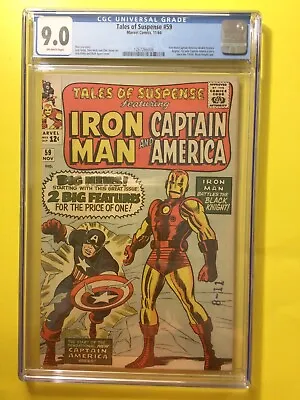 Buy Tales Of Suspense #59 1st SA Cap Solo Story 1st Jarvis CGC 9.0 Marvel 1964 • 1,112.07£