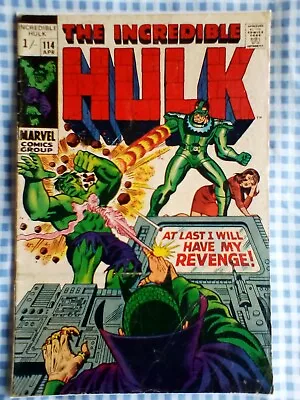 Buy Incredible Hulk 114 (1969) Mandarin And Sandman App • 9.99£