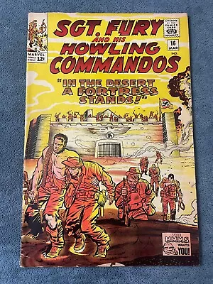 Buy Sgt Fury And His Howling Commandos #16 1965 Marvel Comic Book Kirby VG/FN • 19.54£