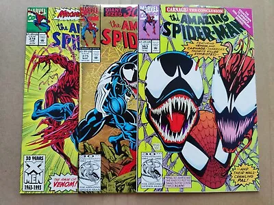 Buy Amazing Spider-Man 363 VF 375 FN/VF 378 FN Marvel Carnage Venom Lot Of 3 • 15.27£