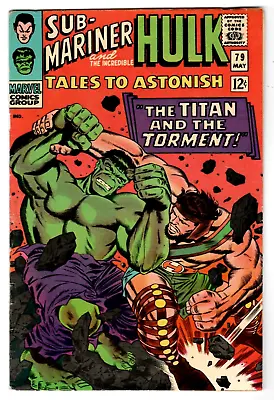 Buy TALES TO ASTONISH #79 Marvel Comics 1966 Submariner, Hulk , VG 4.0 Everett Art • 19.99£