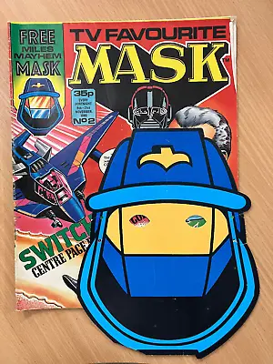 Buy Vintage MASK # 2 With Mayhem Mask & Poster - 1986 Kenner Toys / IPC Comic UK • 21.95£