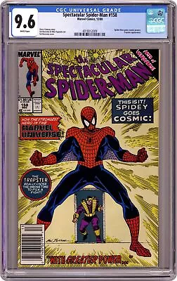 Buy Spectacular Spider-Man Peter Parker #158D CGC 9.6 1989 4018012009 • 60.88£