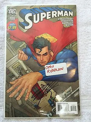 Buy Superman #709 Signed By Chris Roberson Variant Cover • 16£