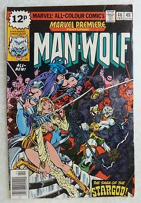 Buy Marvel Premiere #46 Featuring Man-Wolf - UK Variant - February 1979 FN+ 6.5 • 5.75£