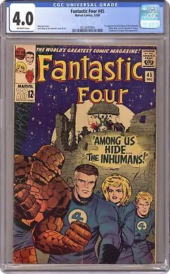 Buy Fantastic Four #45 CGC 4.0 1965 4212043004 1st App. Inhumans • 165.56£