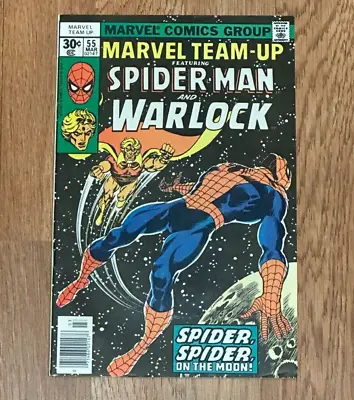 Buy Marvel Team-Up # 55 Spider-Man And Warlock, First Infinity Gem, Power Gem (1977) • 11.04£