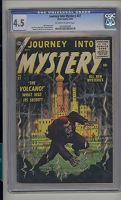 Buy Journey Into Mystery #37 CGC 4.5 VG+ Unrestored Atlas Marvel Scarce OW/W Pages • 358.49£