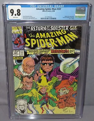 Buy AMAZING SPIDER-MAN #337 (Sinister Six Appearance) CGC 9.8 NM/MT 1990 • 157.69£