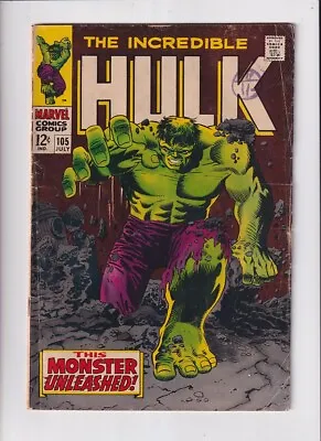 Buy Incredible Hulk (1962) # 105 (3.5-VG-) (2001511) The Missing Link 1968 • 47.25£
