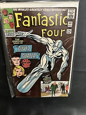 Buy Fantastic Four #50 (May, 1966) SILVER SURFER BATTLES GALACTUS! FN/VF • 318.99£
