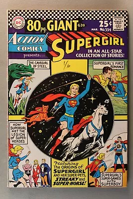 Buy Action Comics 80 Pg. GIANT Supergirl #334 *1966* The Origin Of Supergirl... • 59.30£