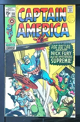 Buy Captain America (Vol 1) # 123 Very Fine (VFN)  RS003 Marvel Comics SILVER AGE • 32.99£