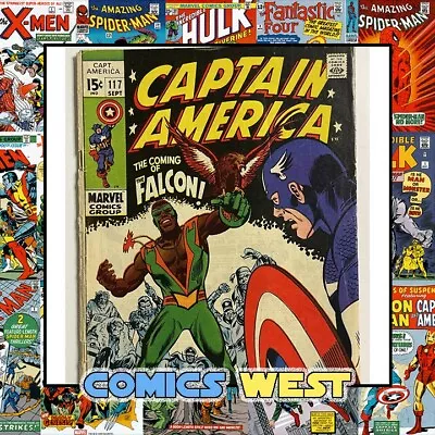 Buy Captain America 117 GD/VG (3.0) 1st App. Falcon And Redwing! 1969 KEY! • 140.75£