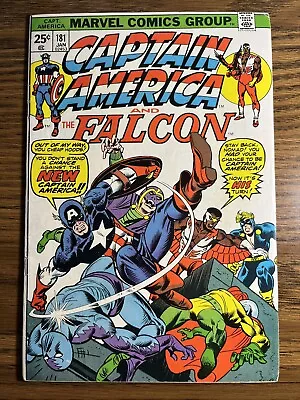 Buy Captain America 181 Gil Kane Cover Falcon Marvel Comics 1975 • 11.95£