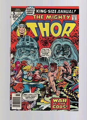 Buy The Mighty Thor Annual #5 - Hercules & Korvac Appearance - Higher Grade • 32.43£