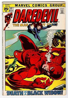 Buy Daredevil #81 1971 1st Black Widow Team-Up FN- 5.5 • 31.66£