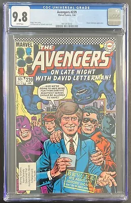Buy The Avengers #239 CGC 9.8 WHITE PAGES! DAVID LETTERMAN COVER! 🔥🔑 • 104.31£
