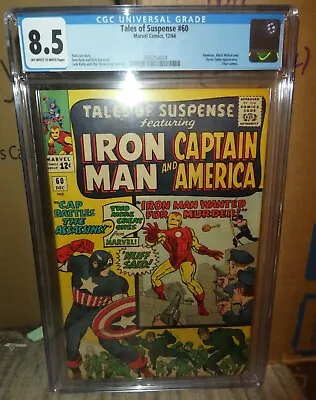 Buy Marvel Comics Tales Of Suspense CGC 60 8.5 Avengers 1964 Iron Man Captain • 659.99£